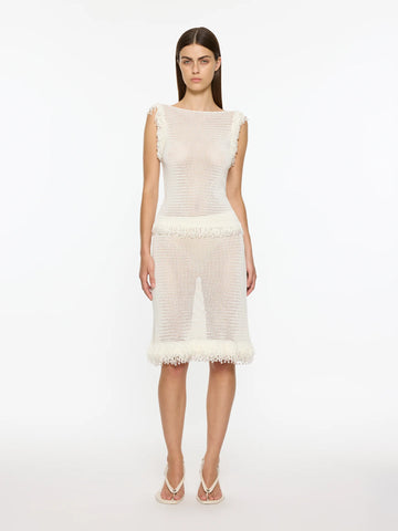 Fringe Skirt | White