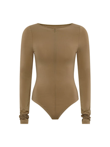 Elemental Mesh Bodysuit | Almond