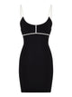 Elemental Colour Contrast Mini Dress | Black/Ecru