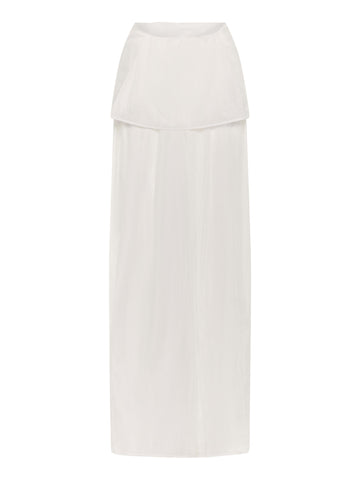 Elemental Silk Voile Skirt | White