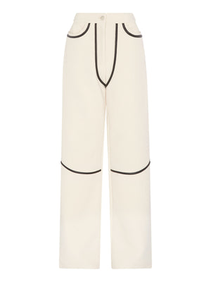 07 RODEO TROUSER | CREAM WITH BLACK