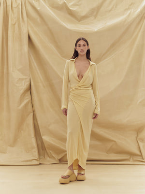 07 SLINKY SHIRT DRESS | BUTTER