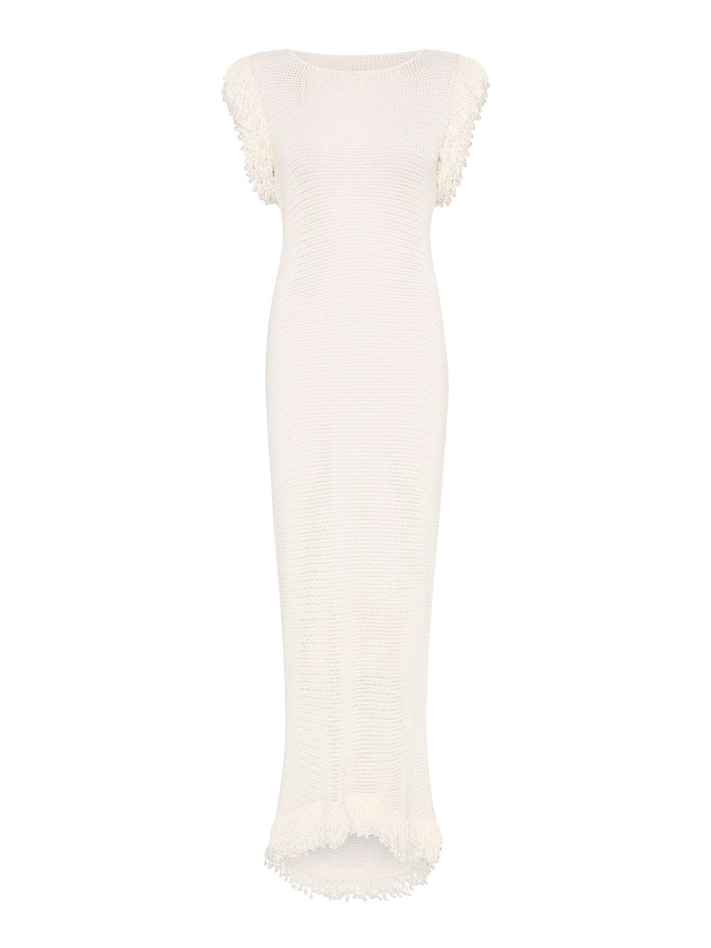 Fringe Dress | White