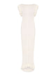 08 Fringe Dress in white on a white background
