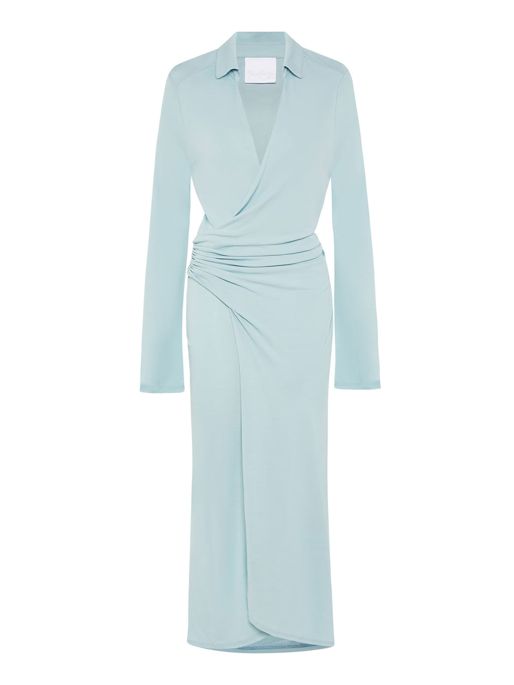 Mineral Blue 09 Slinky Shirt Dress on top of a white background