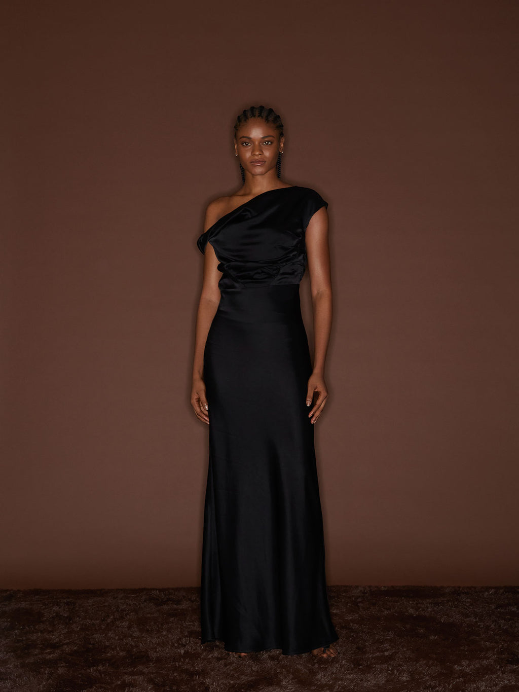 A female figure wearing the Black 09 Davie Dress