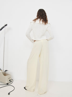 Elemental Collared Cardigan | White