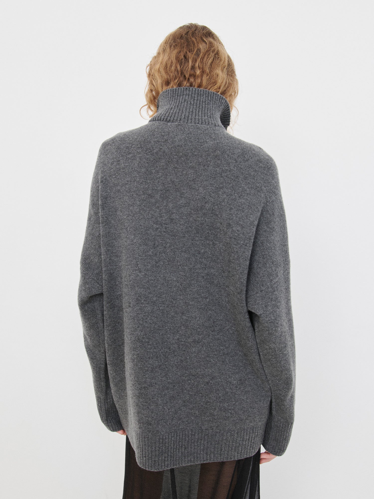 Elemental Oversized Zip Sweater | Charcoal