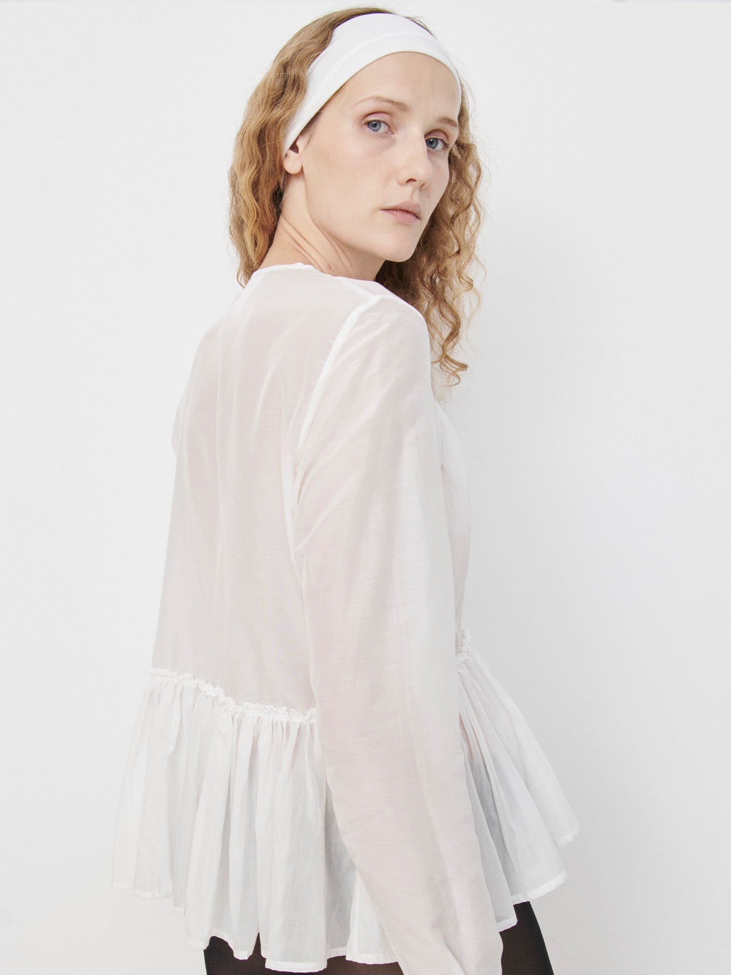 Elemental Silk Voile Top | White
