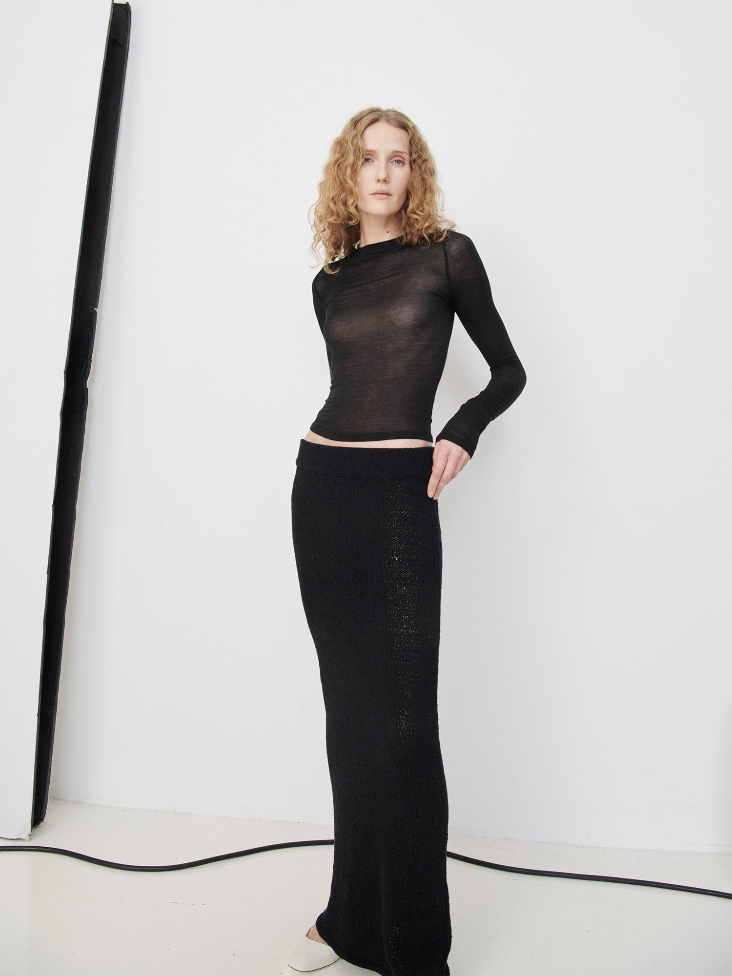 Elemental Sheer Long Sleeve | Black