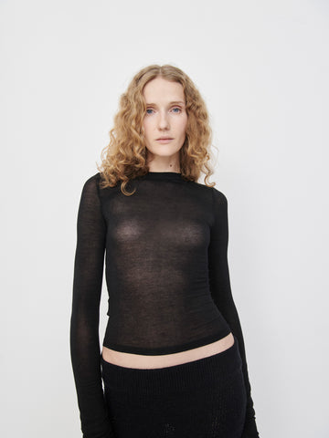Sheer Long Sleeve | Black