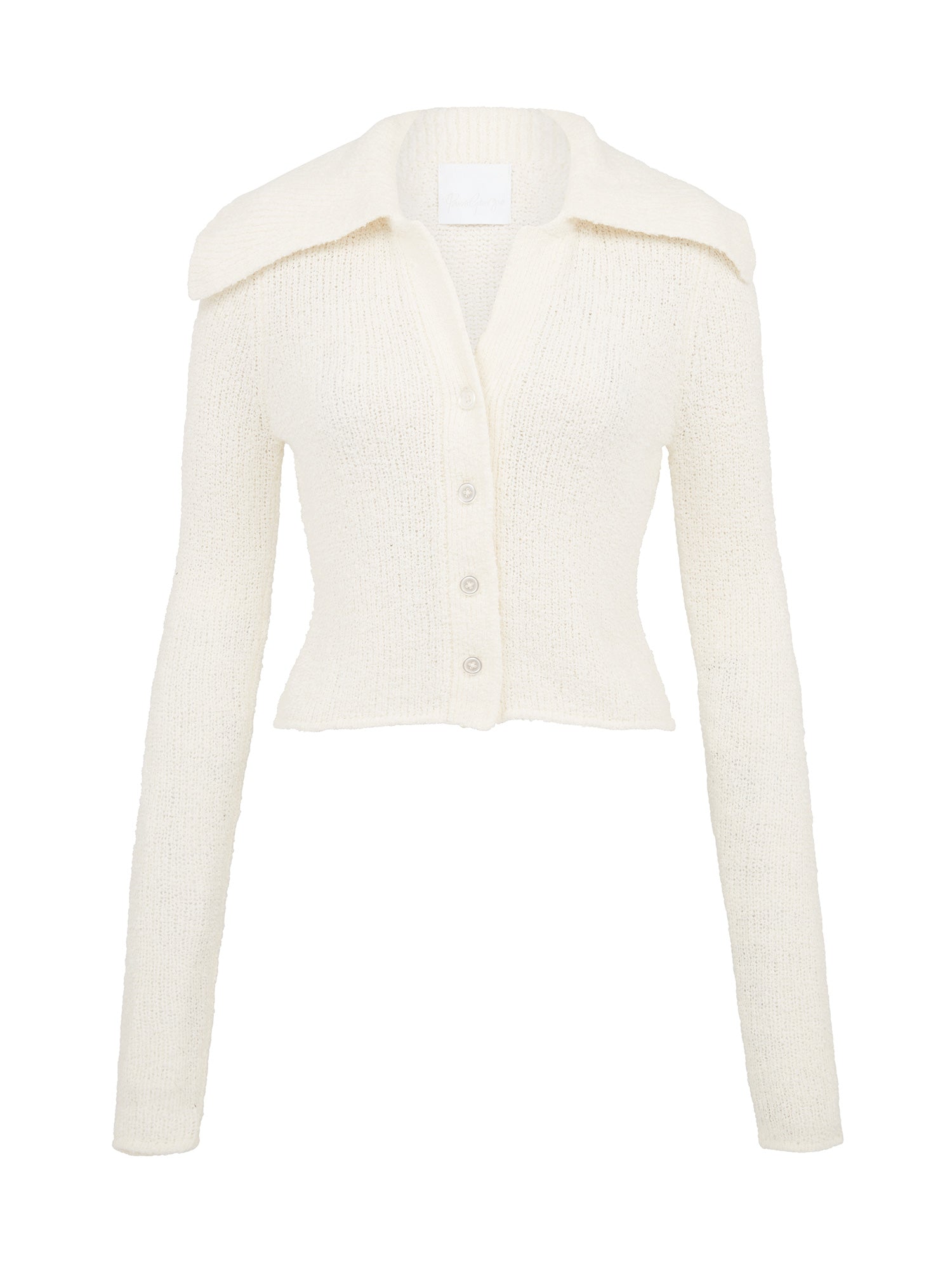 Elemental Collared Cardigan | White