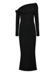 05 Elemental Manahou Dress in black on a white background