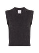 Charcoal Elemental Merino Cashmere Vest on a white background