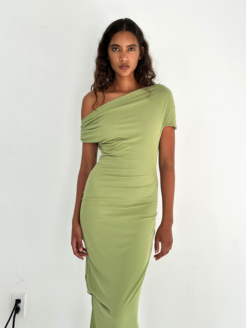 Front view of a model wearing a Apple Elemental Ida Dress