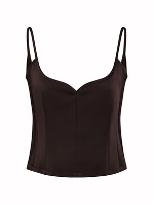 09 Heart Singlet | Chocolate