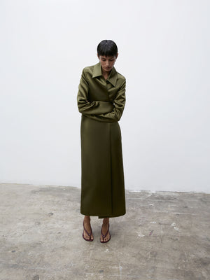 09 Duster Coat Olive Paris Georgia Official Store