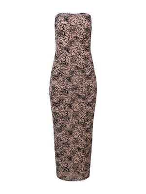 Audrey Dress | Black/Nude