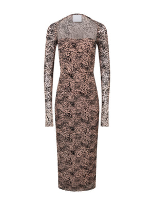 Audrey Dress | Black/Nude