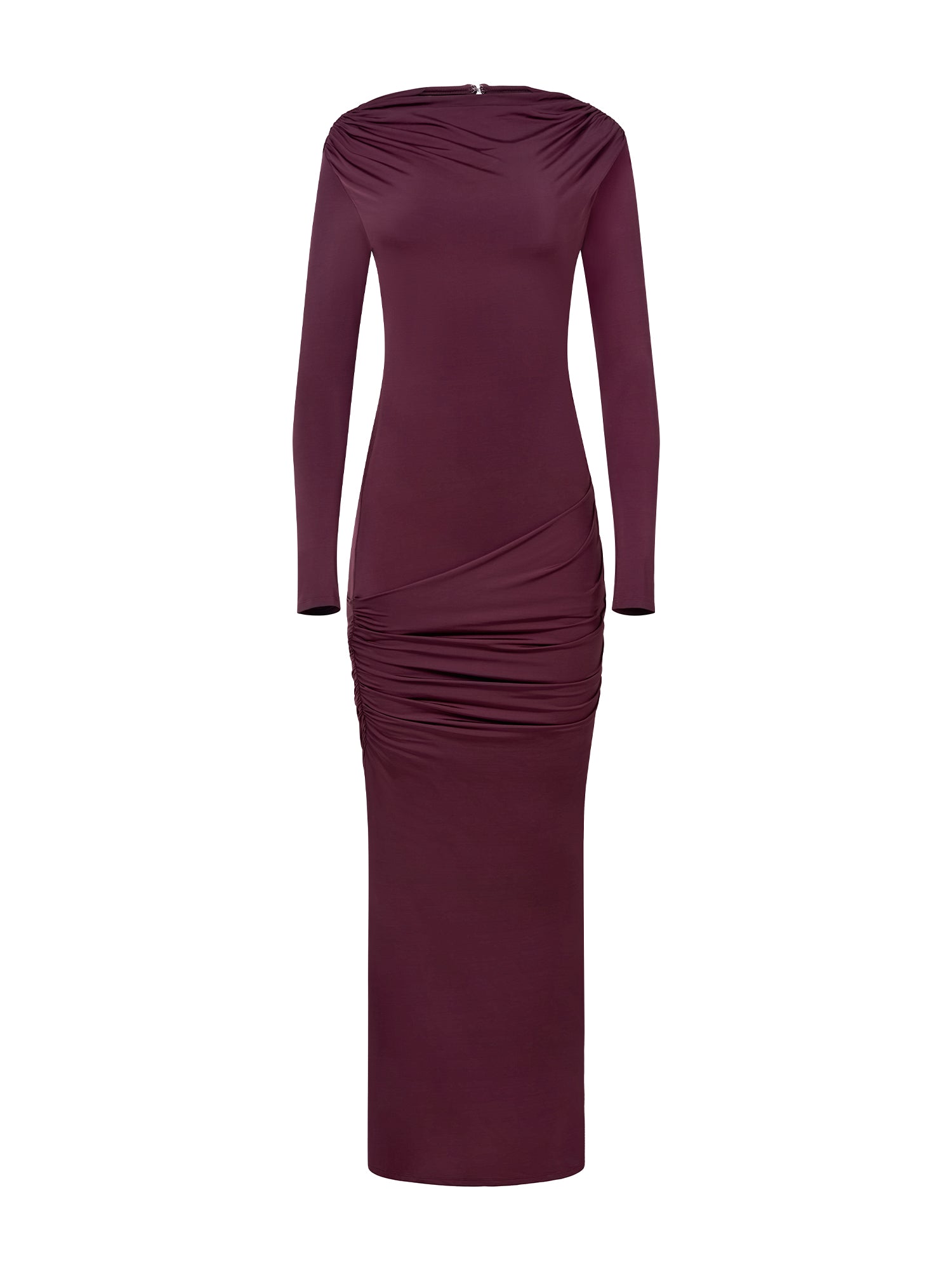 Draped Jersey Dress | Oxblood