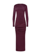 Draped Jersey Dress | Oxblood