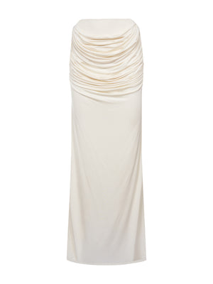 Raffy Draped Skirt | Cream
