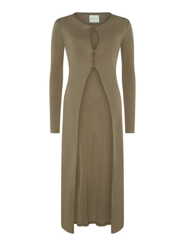 Straight Line Cardigan | Olivewood