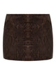 Cass Mini Skirt | Tabacco Snake Skin