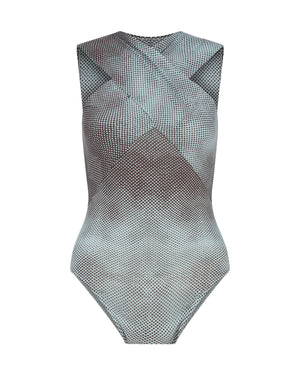Arabella Bodysuit | Blue/Brown