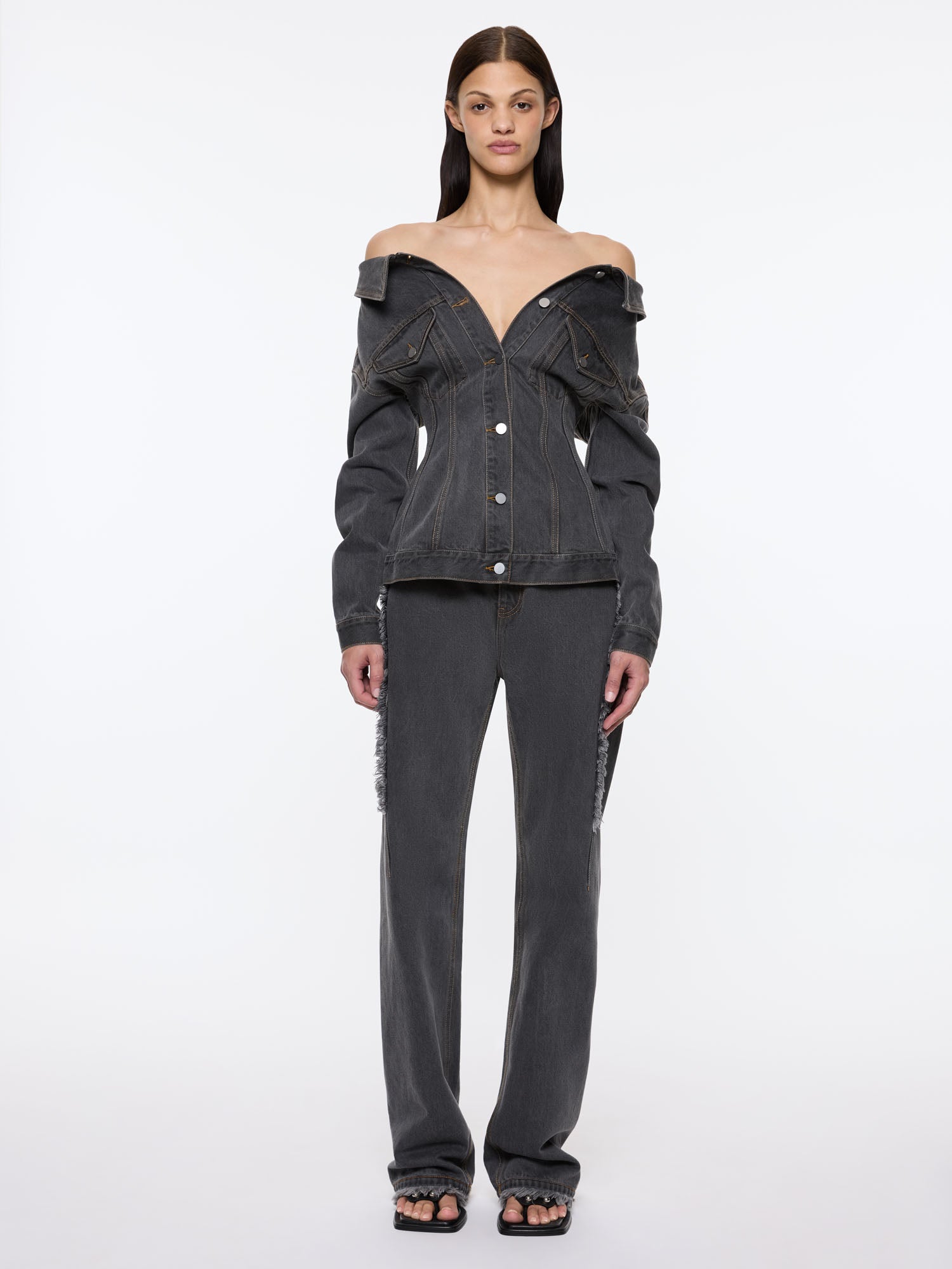 Jemimah Denim Jacket | Charcoal