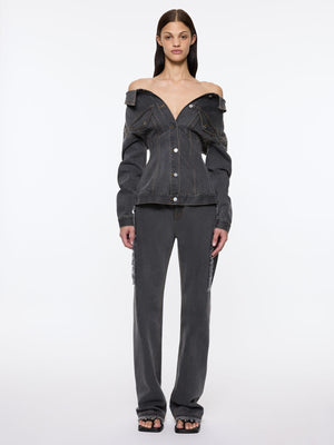 Jemimah Denim Jacket | Charcoal