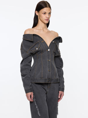 Jemimah Denim Jacket | Charcoal