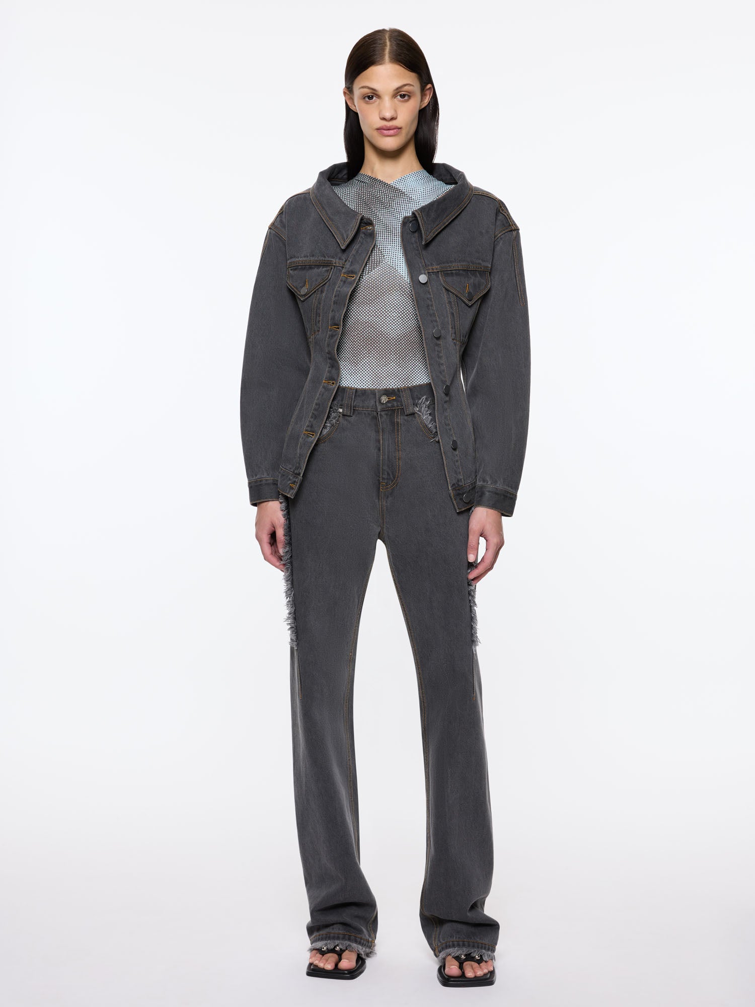 Jemimah Denim Jacket | Charcoal