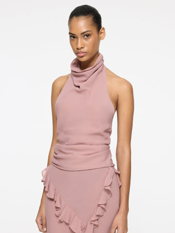 Back Wrap Top | Dusty Pink