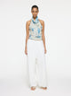 Back Wrap Top | Ocean Veil Print