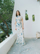 Romantic Ruffle Dress | Ocean Veil Print
