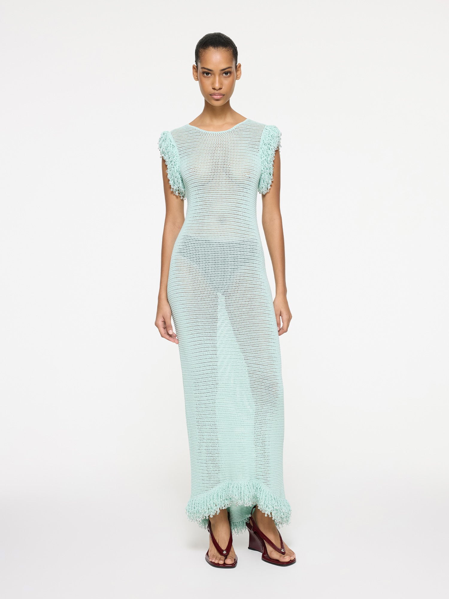 Fringe Dress | Celeste Blue