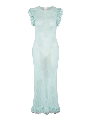 Fringe Dress | Celeste Blue
