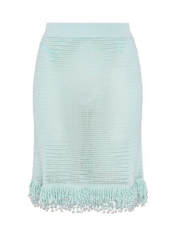 Fringe Skirt | Celeste Blue