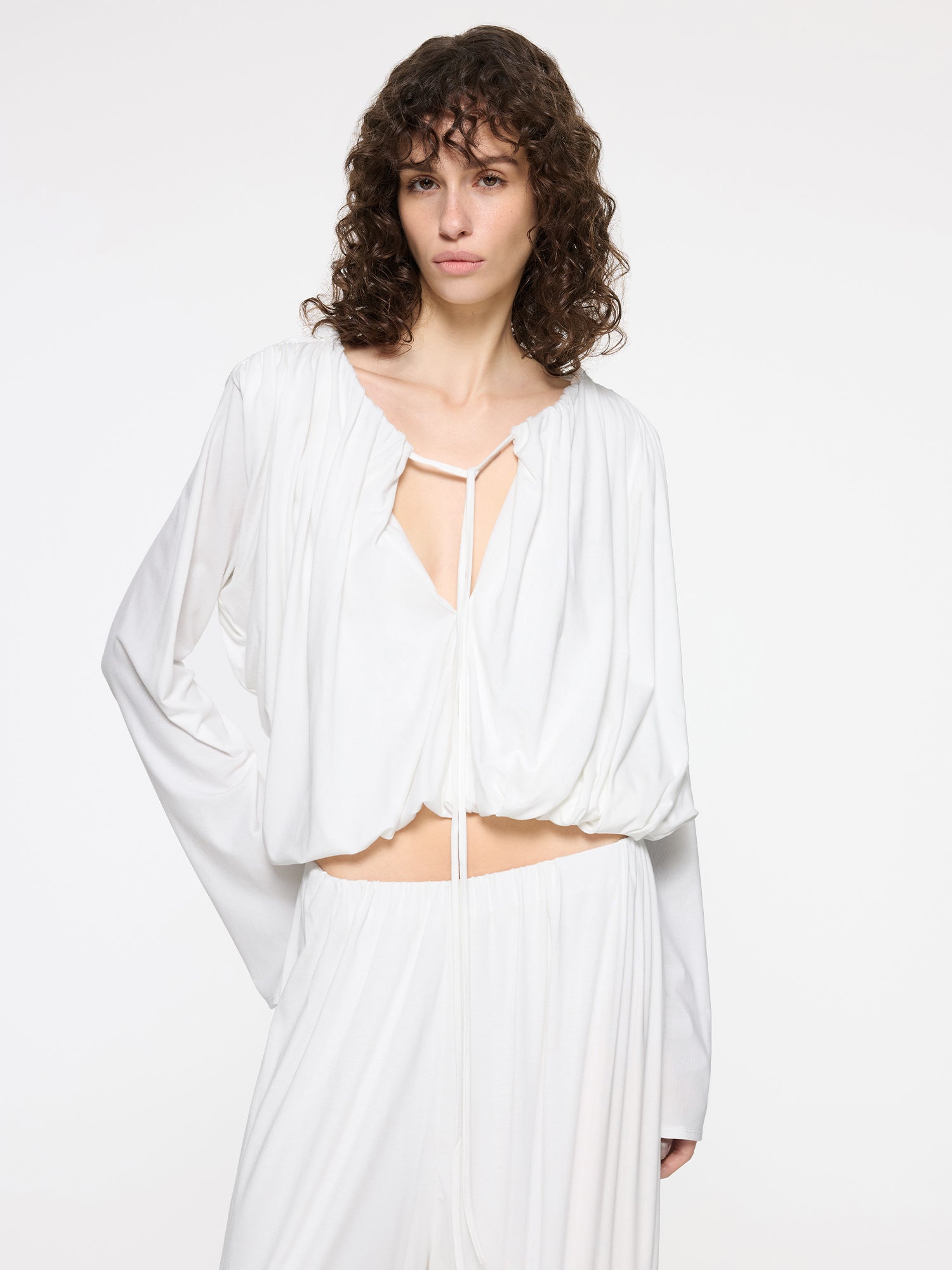 Olive Top | White