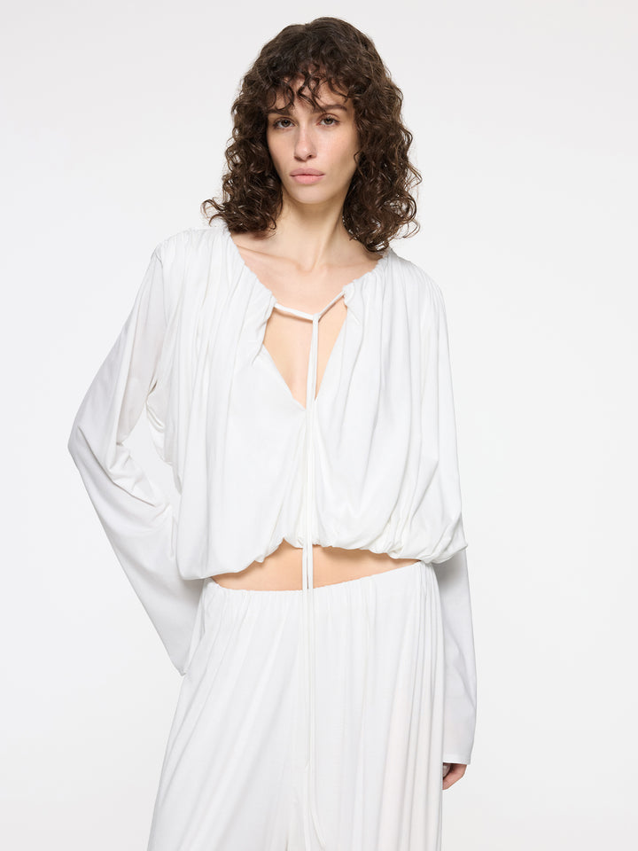 Olive Top | White