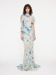 Romantic Ruffle Dress | Ocean Veil Print