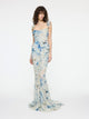 Romantic Ruffle Dress | Ocean Veil Print