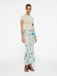 Romantic Ruffle Midi Skirt | Ocean Veil Print
