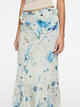 Romantic Ruffle Midi Skirt | Ocean Veil Print