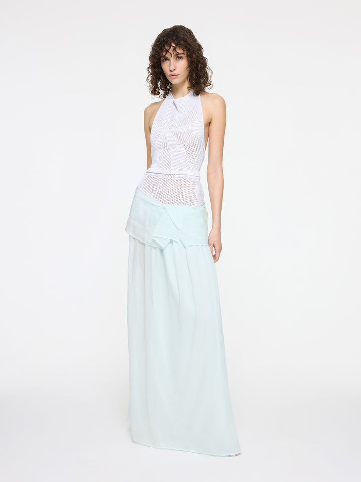 Elemental Silk Voile Skirt | Ice Castle