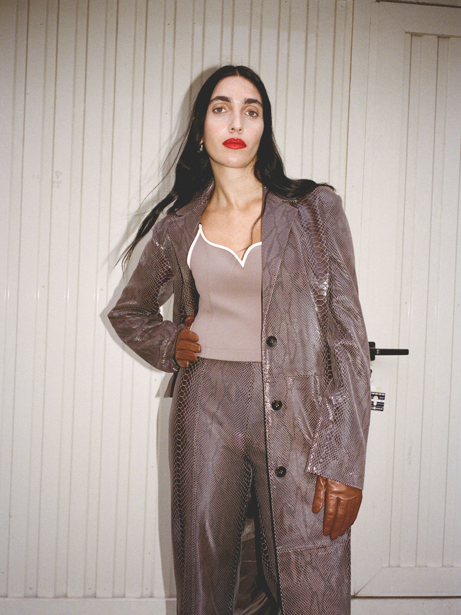 Heart Singlet With Pebble | Coffee and Cream