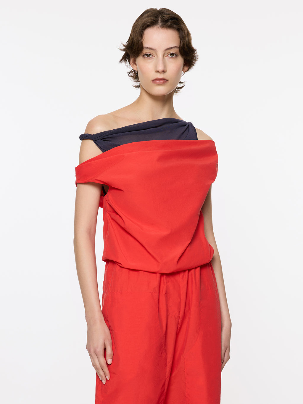 Atlas Top | Red and Navy