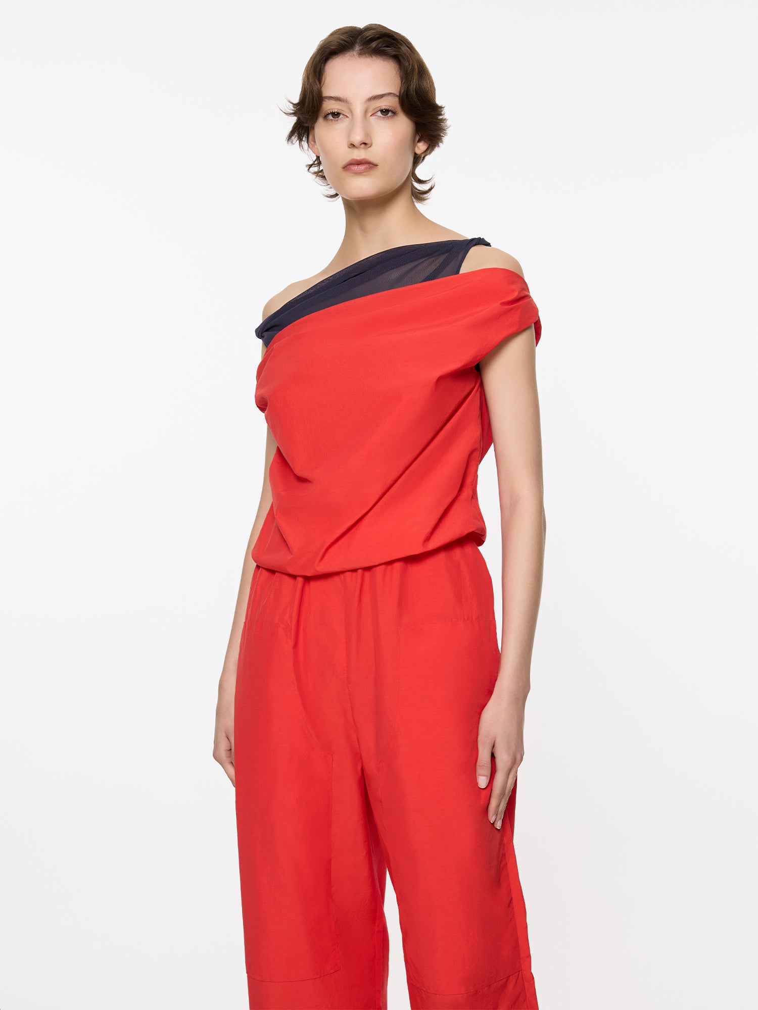 Atlas Top | Red and Navy