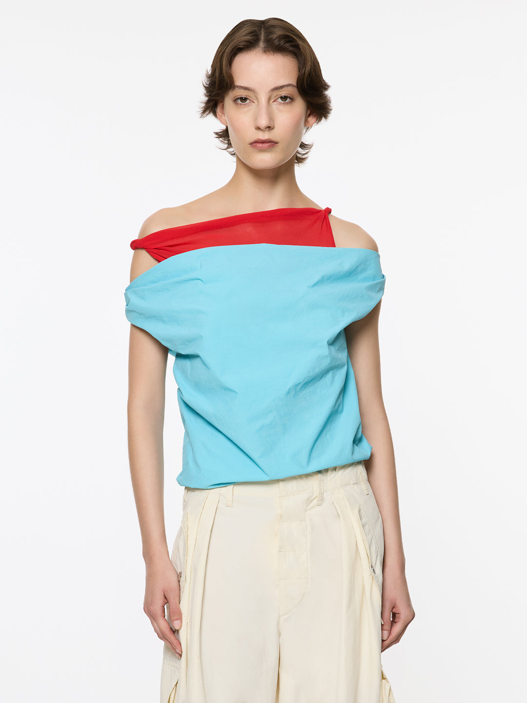 Atlas Top | Turquoise and Red